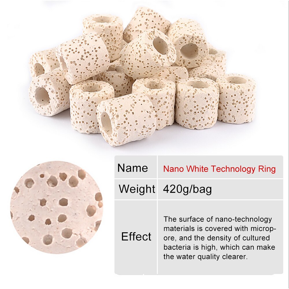 Aquarium Fish Tank Filter Media Ceramic Rings Activated Carbon Bio Balls Clear Water with Free Filter Net Bag: C