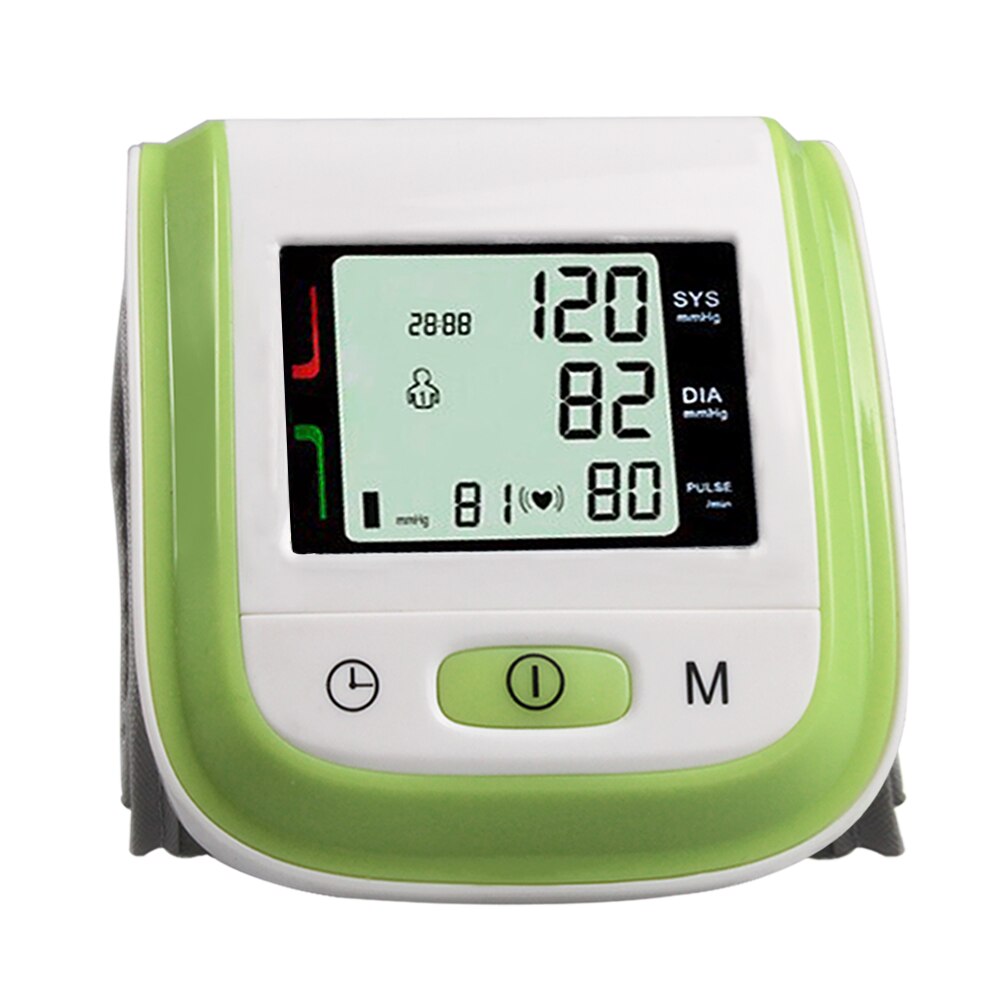 Professionelle Automatische Manschette Tensiometer Tonometer Blutdruck Monitor Haushalts Bp Maschine Für Messung: Grün Farbe