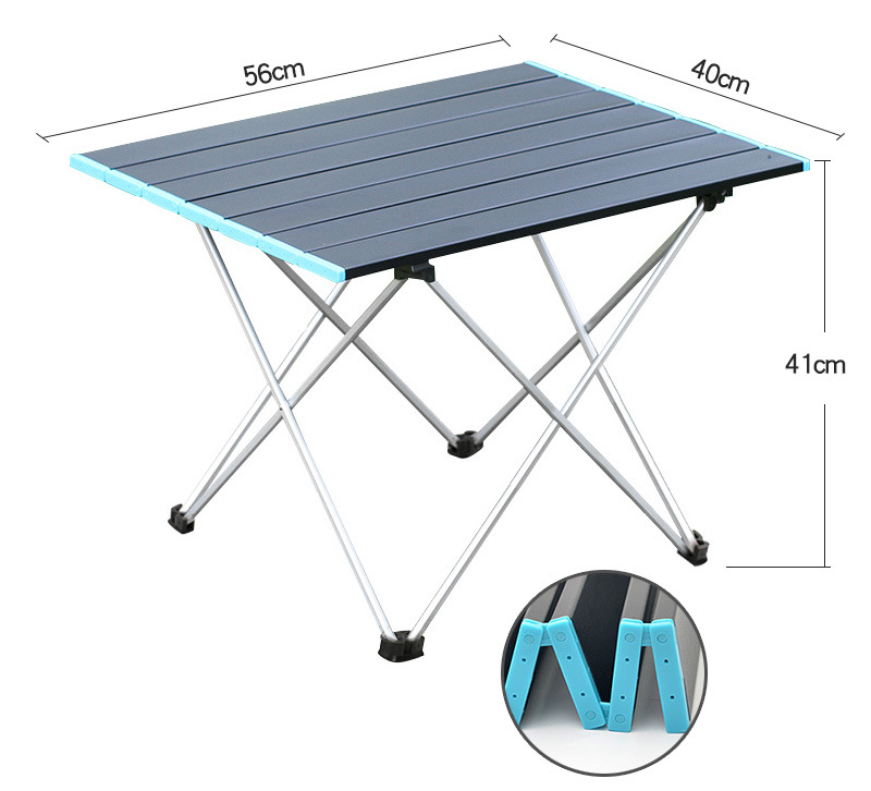 Outdoor Lightweight Aluminum Alloy Folding Table Camping Portable Barbecue Table Self-driving Fishing Table Camping Table