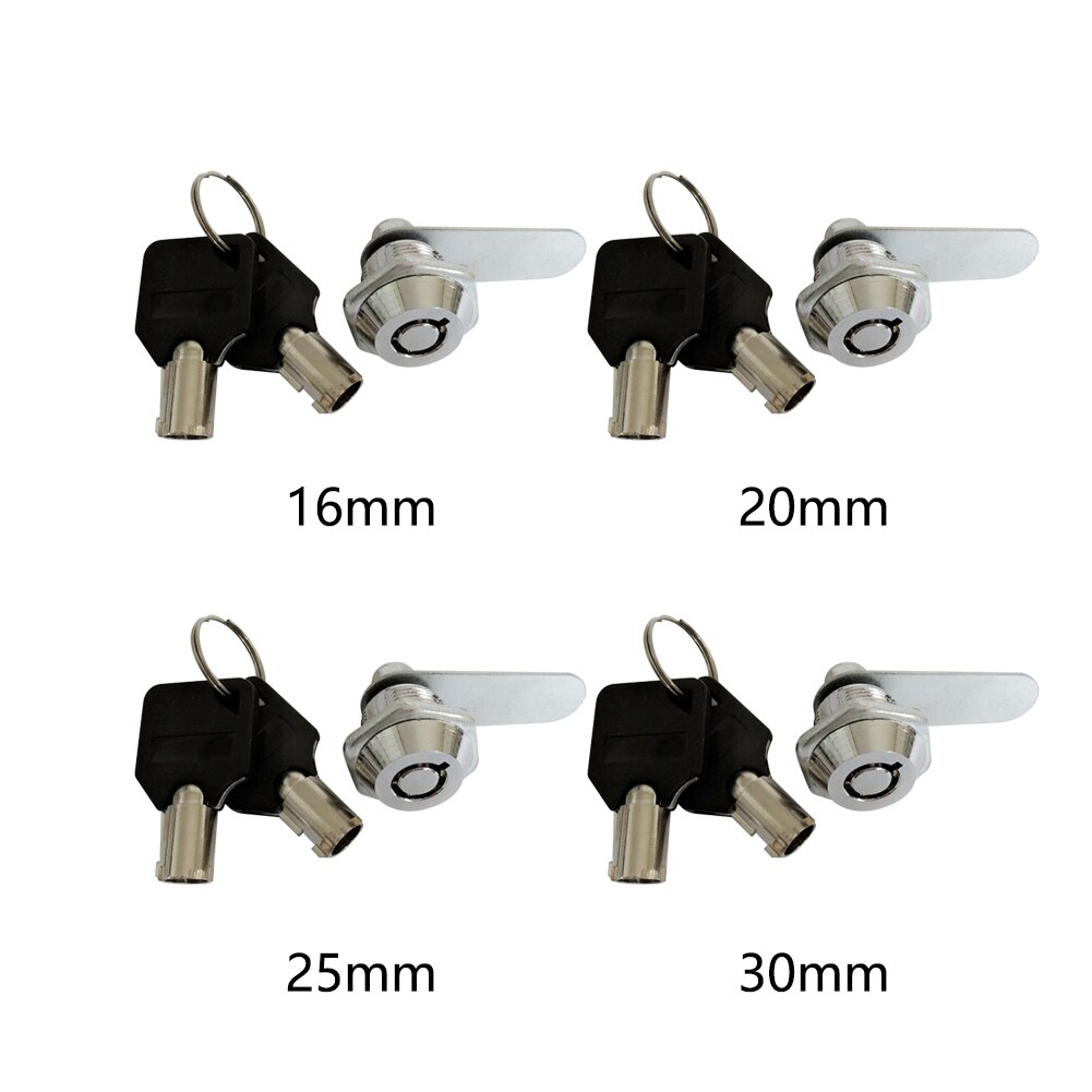 RtottiM 2 stuks ladekast cam-lock ladeslot met 4 sleutels kastslot meubelslot voor deur kast brievenbus kast laden laden