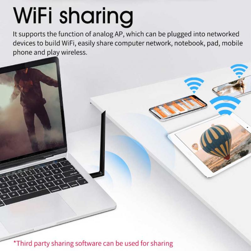 USB 3.0 Wifi 2.4G 5G Free Driver Antena 1200Mbps Wifi Lan USB Ethernet Adapter Network Card Wifi Dongle long range Wifi Receiver