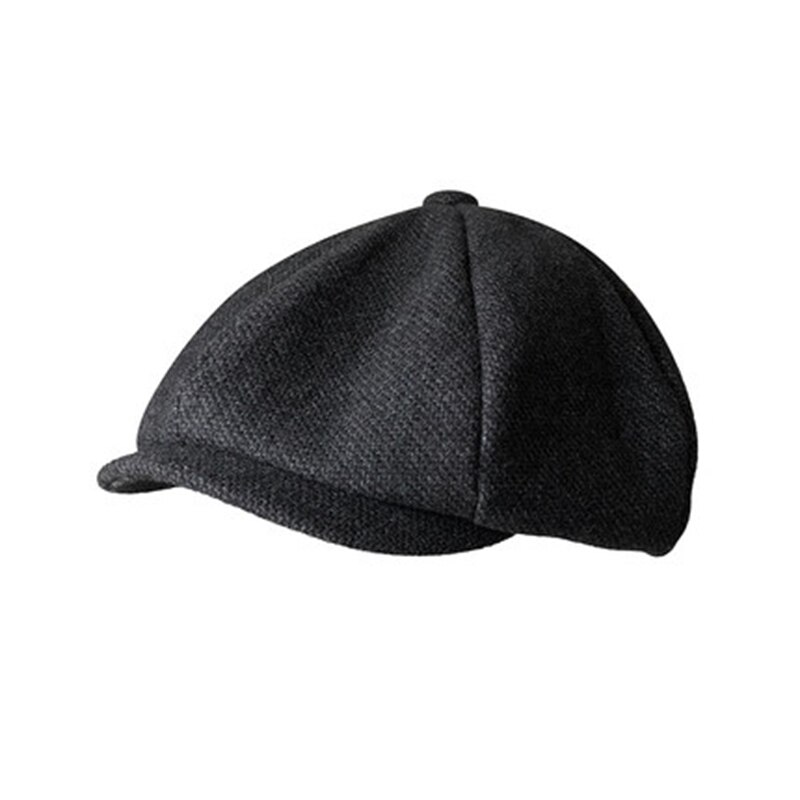 Gorra de Peaky Blinders para hombre, boina Vintage gris oscuro, octagonal, informal, calabaza, Gatsby, plano, BLM296