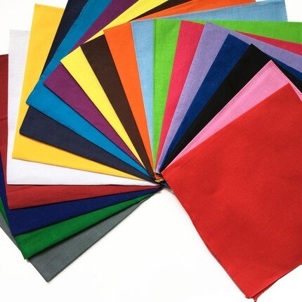 Unisex Hip Hop 100% Cotton Bandana Square Scarf 55 Cm*55cm Black Red Paisley Headband Printed for Women/Men/Boys/Girls