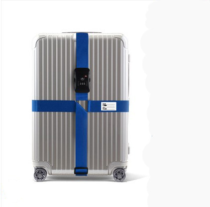 Tsa Douane Slot Bagage Cross Riem Met Wachtwoord Verstelbare Reizen Koffer Band Bagage Koffer Touw Bandjes Reizen Accessoire: Ivoor