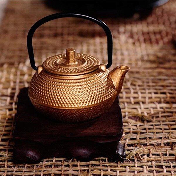 Mini Japanese Style Cast Iron Tea Kettle Tetsubin Small Teapot Tea Pot 50ml, Easy to Carry