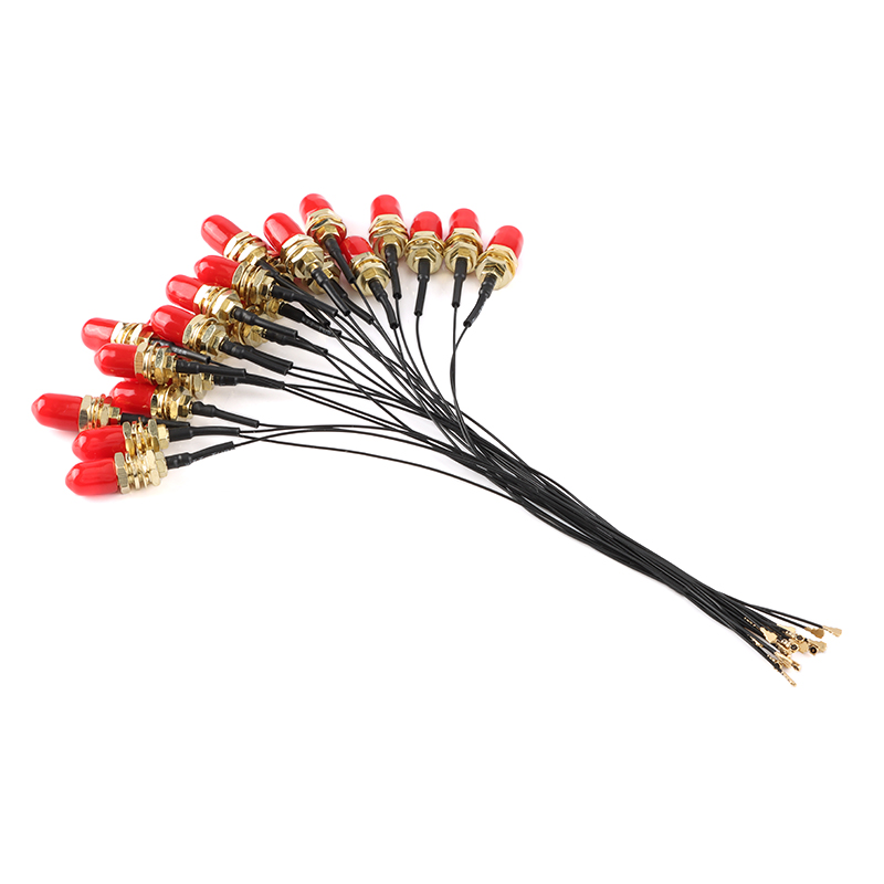 5Pcs IPEX 5 IPX UFL U.FL Plug to SMA Female Waterproof 1.37mm Pigtail Coaxial Cable Coax RF 50ohm SMA Connector Cable RG1.13