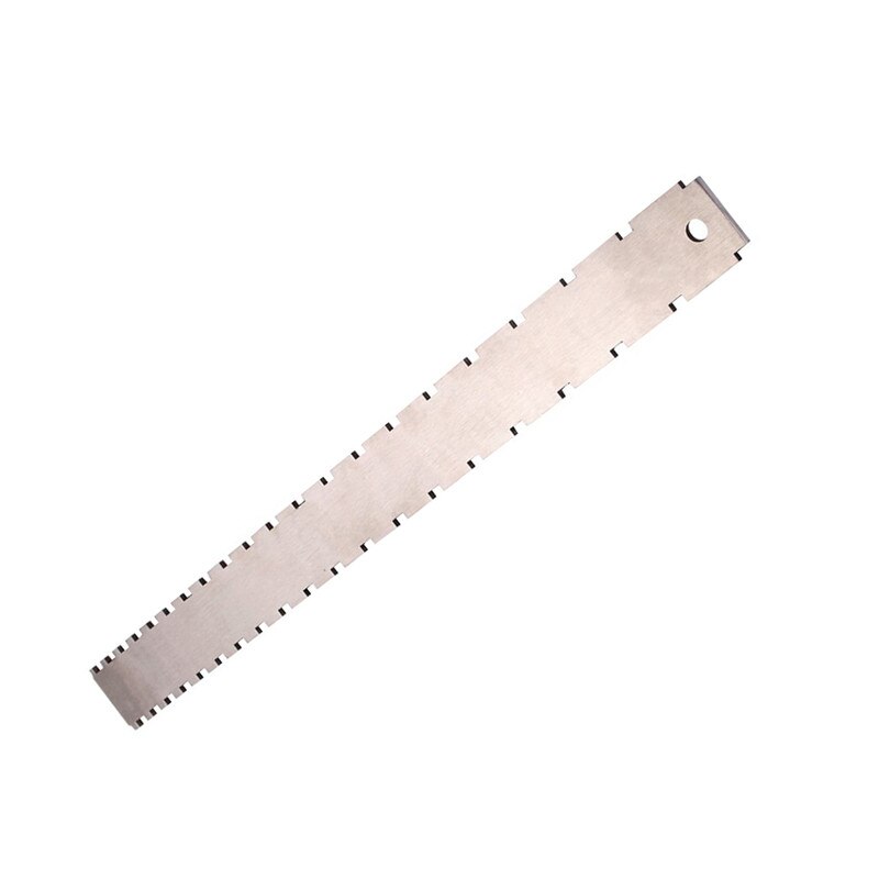 Stainless Steel Guitar Neck Notched Straight Edge Dual Scale Measuring Tool Guitar Fret Ruler Luthiers Measurement Fretboard: Default Title