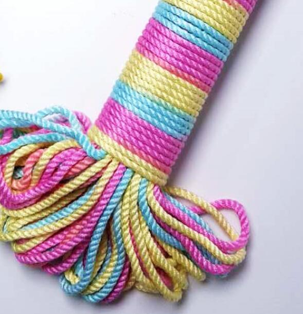 3.0MM Rainbow BAMBOO SILK Macrame Rope Pastel rope All Purpose Rope Variegated Finger Knitting Rope: Oura