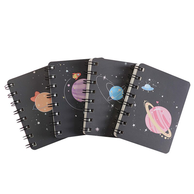 Dreamy Planet Flip Coil Notebook Students Portable Pocket Notebook Mini A7 Little Book