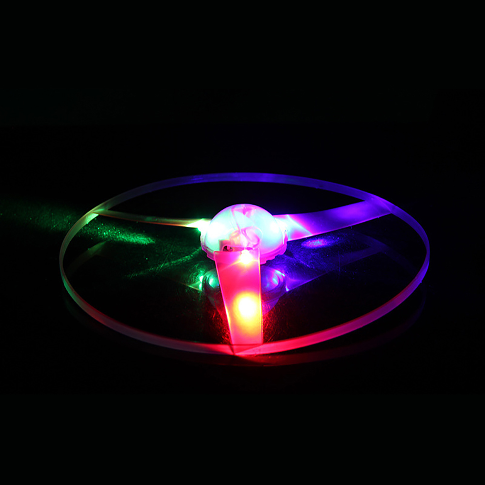 LED Light up Spinning Flying Disc Saucer Pull Stringed Kids Toy Party Supplies enhance control ability hand-eye coordination