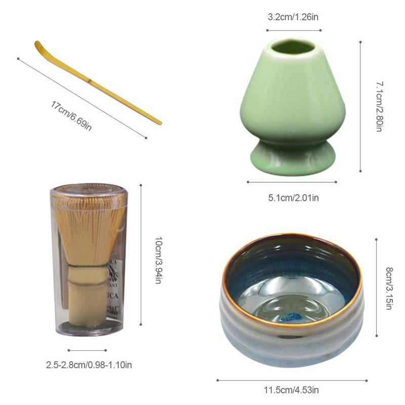 Te sett matcha te sett blandeskål sett bambus keramisk japansk te seremoni verktøy kombinasjon skje sett