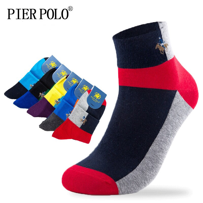 ¡Novedad! Calcetines PIERPOLO para hombre, calcetines alegres de de , calcetines casuales de algodón para hombre, calcetines de verano bordados divertidos