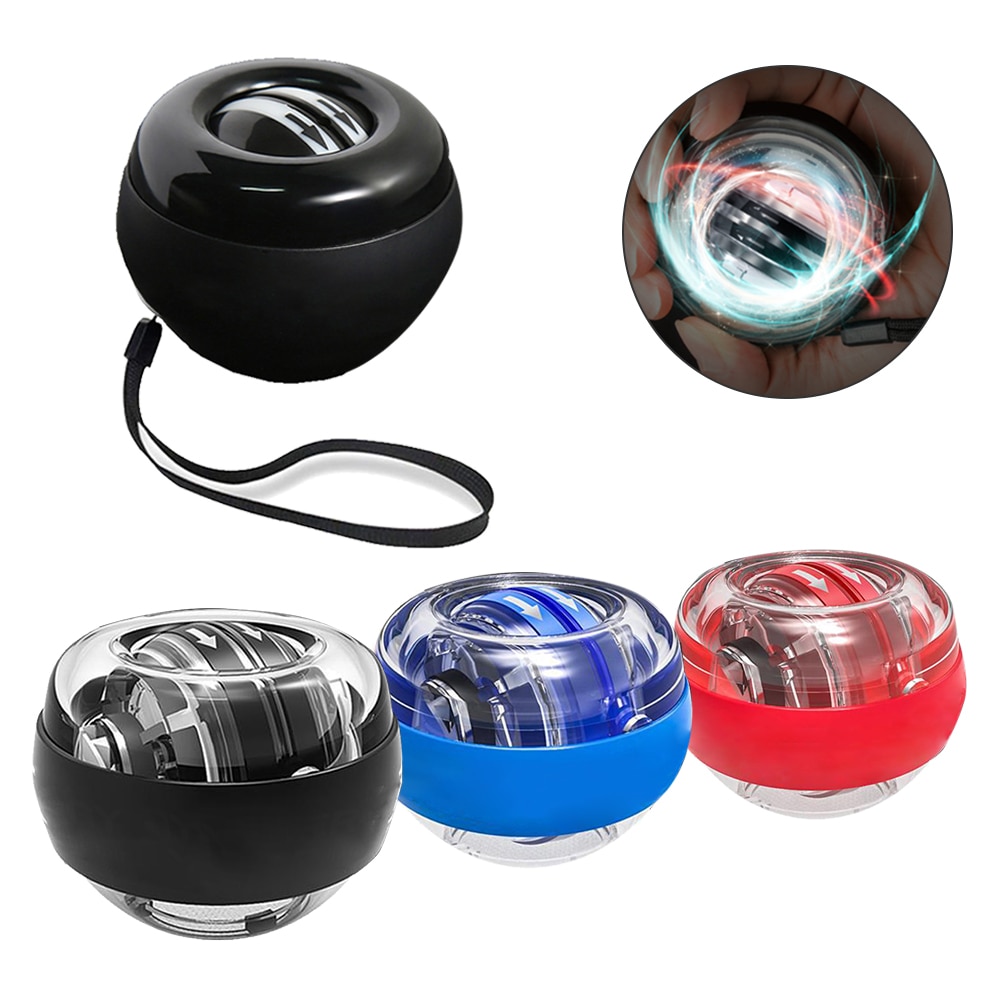 Auto-Start Spinner giroscópico muñeca poder bola Metal con luz LED brazo dedos muñeca músculo fortalecedor pelota de mano