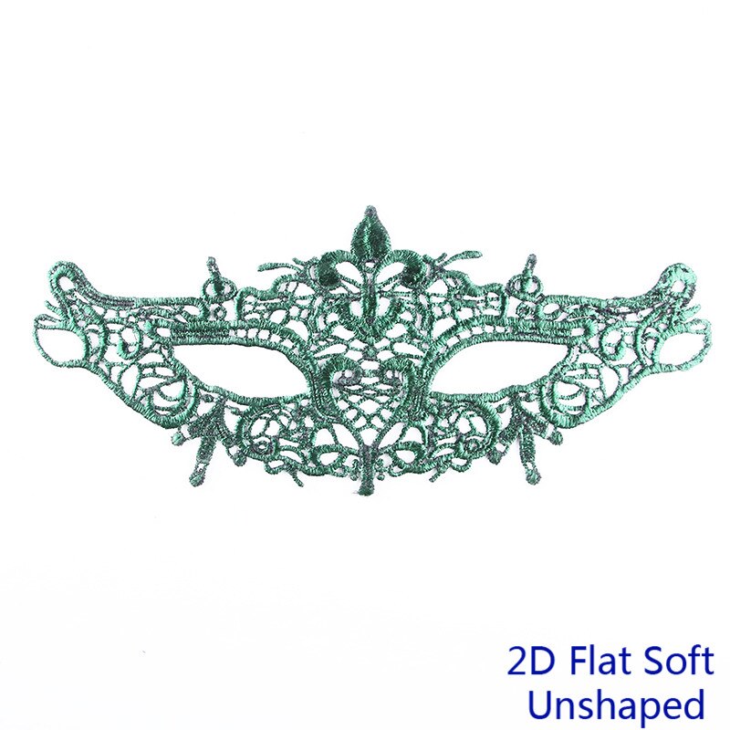 Masques mascarade ajourés en dentelle pour dames | Masques pour bal d'halloween, demi-masques de fête, fournitures de fête, noir blanc #30: TG-2D
