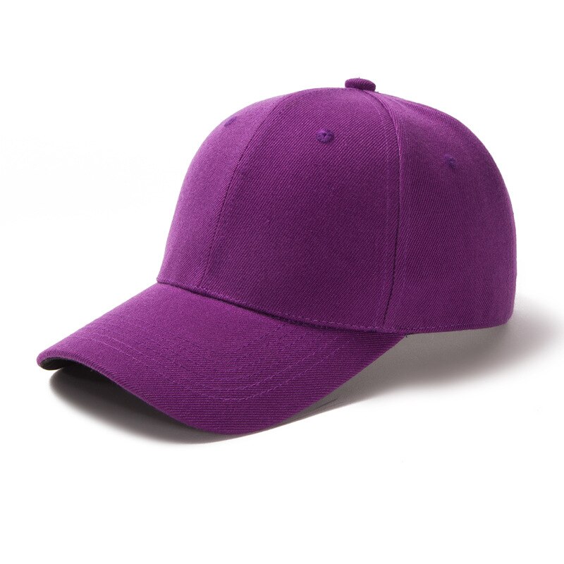 Light Board Solid Color Cap Men Cap Baseball Outdoor Sun Hat mujer black: Purple 