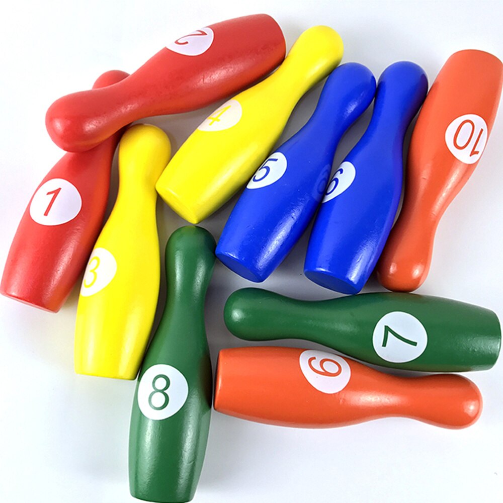 1 set bowlingleksak kit barn praktisk intellektuell utveckling leksaker roliga småbarn bowling leksak tidig pedagogisk bowling leksak set f