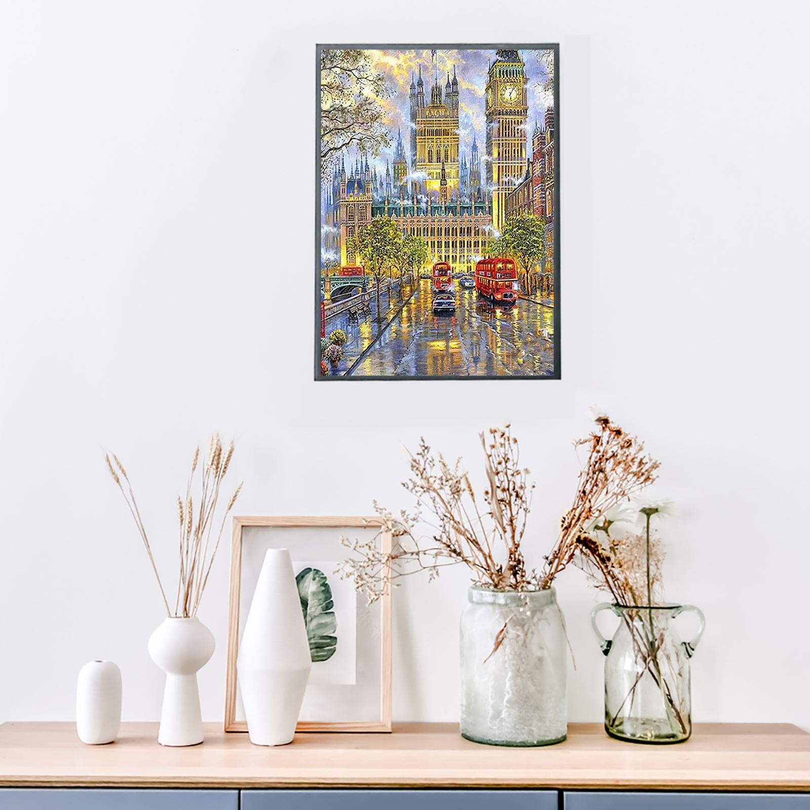 Diamond Painting Cross Stitch Picture Of Rhinestone DIY Full Diamond Mosaic Church Diamond Painting Decoration For Living Room