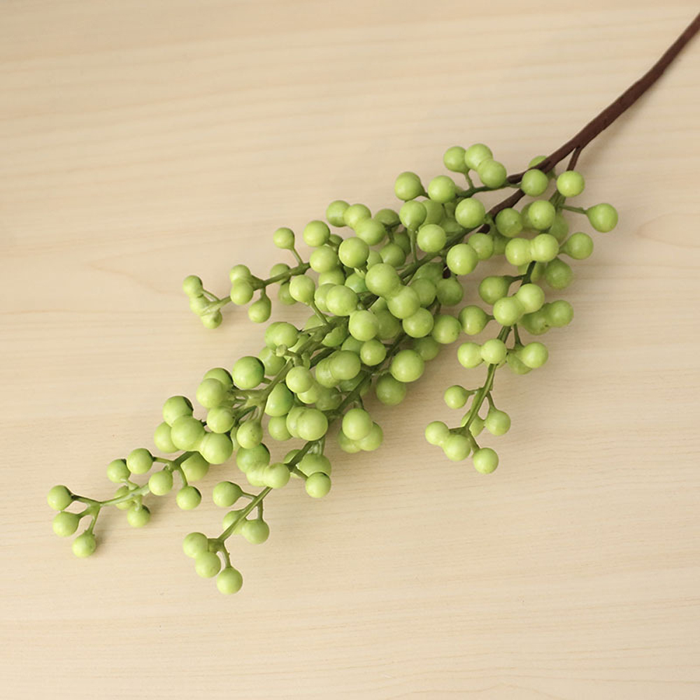 1pcs 5 Branch Christmas Berry Stems Artificial Flower Xmas Pick for Wreath Decor: GN