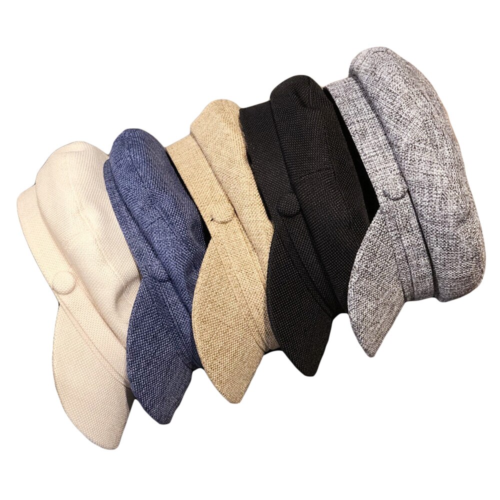 Dames gavboy visière casquettes décontracté octogonale casquette classique couleur unie chapeau plat