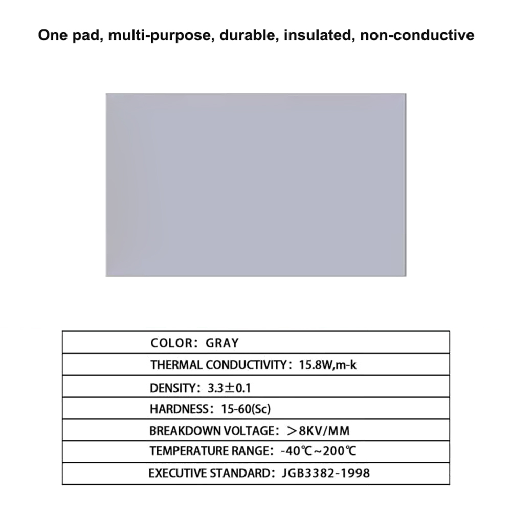 Dissipateur thermique en Silicone pour carte vidéo, 0.5/1.0/1.5/2.0/2.5mm, carte graphique CPU/GPU, dissipateur thermique, ventilateur