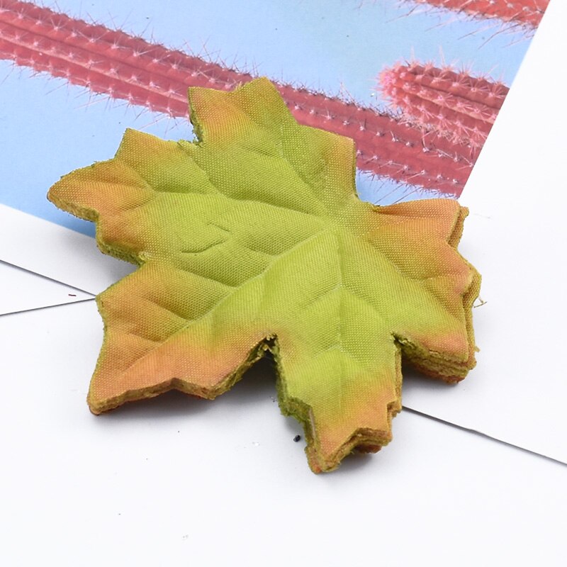 100 st silkeblad scrapbooking jul lönnlöv heminredning bröllop brosch brud tillbehör clearance konstgjorda växter: 4