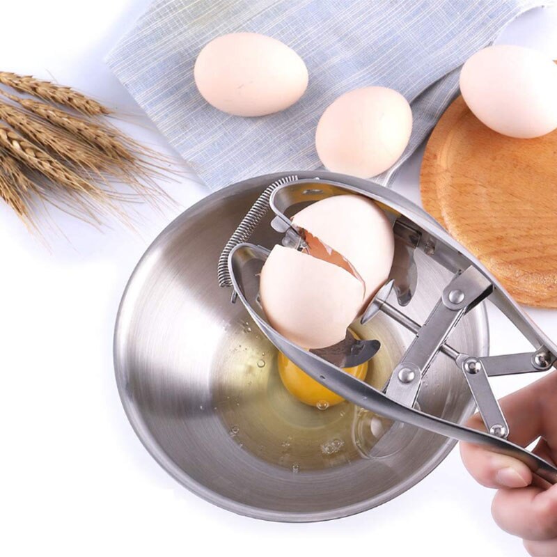 2 Pcs Egg Cracker Egg Shell Opener,Egg Cutter Egg Opener Egg Topper Cracker Separator Stainless Steel Eggshell Cutter Egg Separa