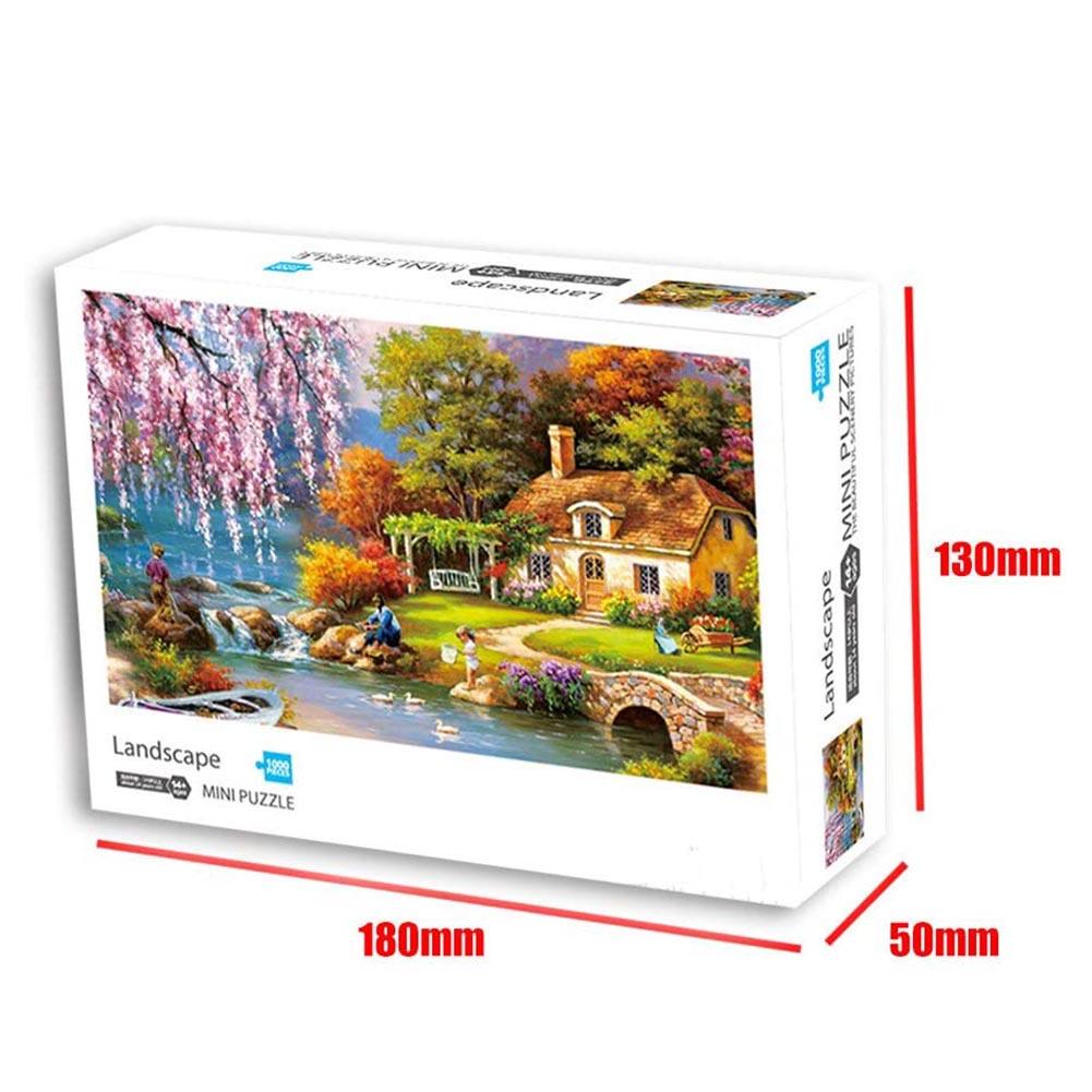 Uitverkoop! 1000Pcs Idyllische Landschap Puzzel Kids Volwassen Decompressie Game Speelgoed