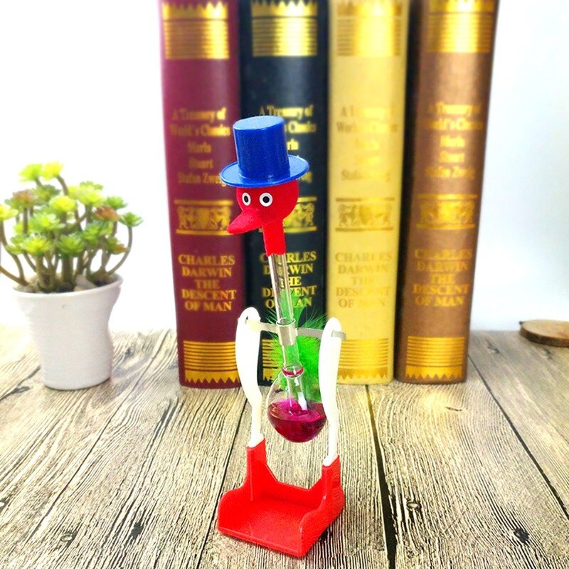 Non-Stop Liquid Drinking Glass Lucky Bird Duck Bobbing Magic Prank Toy Teach Them Physics Eco-friendly and Safe