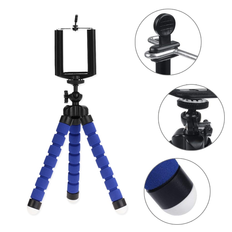 Mini Flexibele Statieven Statief Voor Telefoon Mobiele Camera Houder Smartphone Monopod Pens Stand Octopus Mini Statief Met Telefoon Clip
