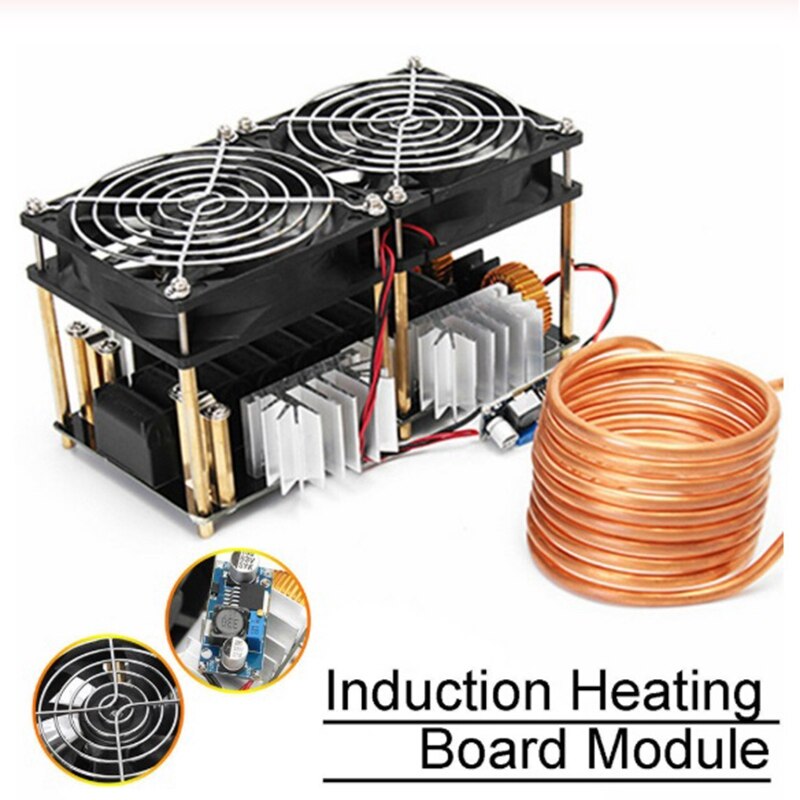 2000W 50A ZVS Induction Heating Board Heater Module Flyback Driver Heater Dissipation Coil Dual Fan with Copper Tube