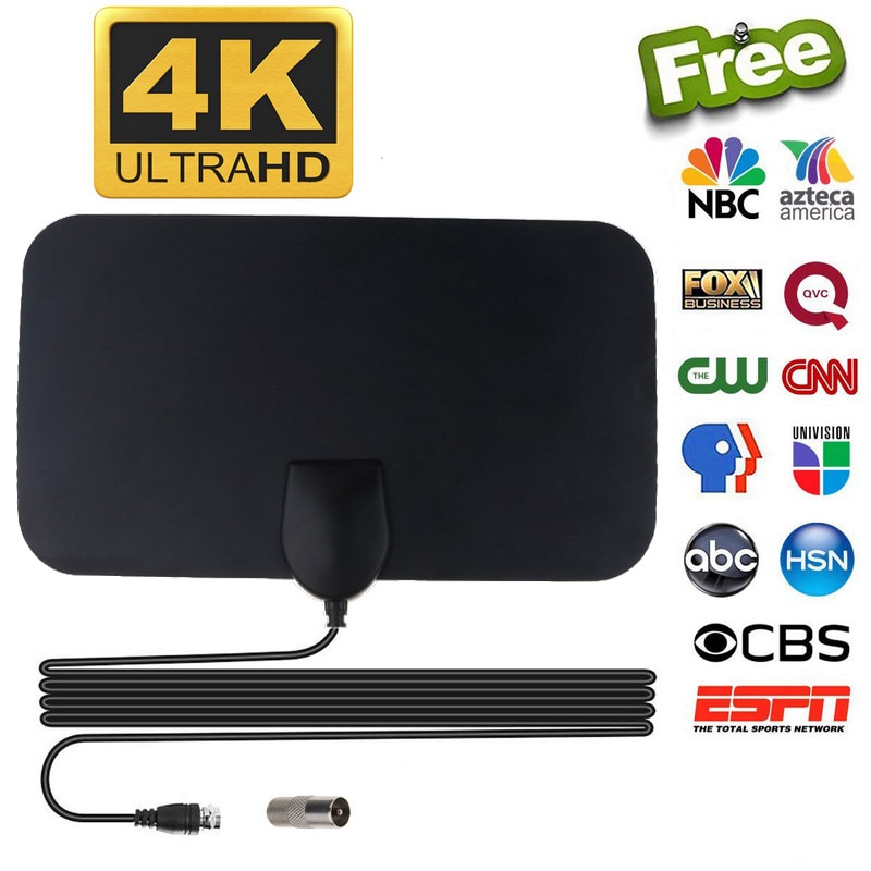 Kebidumei 4 K 25DB Indoor Digital TV Antenne High Gain HD TV DTV Box 50 Meilen Booster Aktive Antenne HD flache