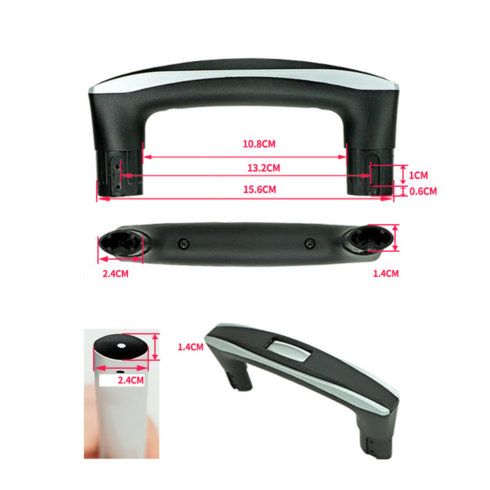 Luggage Handle Easy to Install Strong Bearing Capacity Rolling Luggage Wear Resistant for Pull Out Rod Carrying Case Handle: Bronze