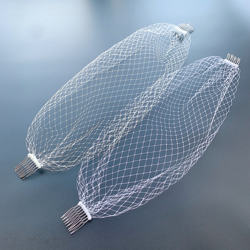 Neue Weiß Elfenbein Braut Netz Vogelkäfig Schleier charmant Hochzeit Schleier Hüte Fascinator Gesicht Schleier mit Kamm UK