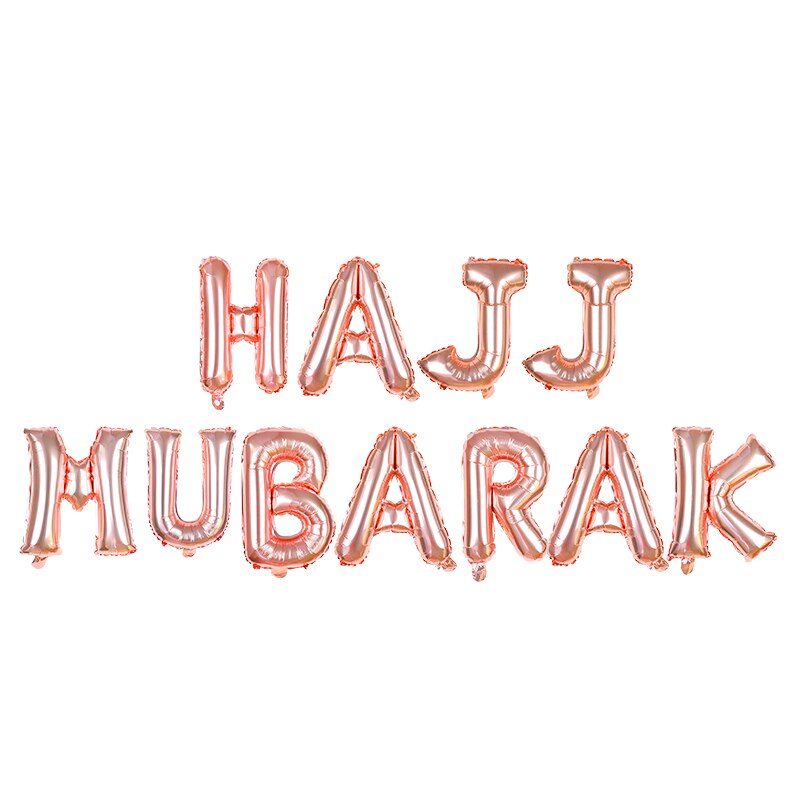 16inch Eid Mubarak Letter Foil Balloon Gold Silver Ramadan Mubarak Helium Balloon Muslim Festival Party Decoration Supplies: B15 