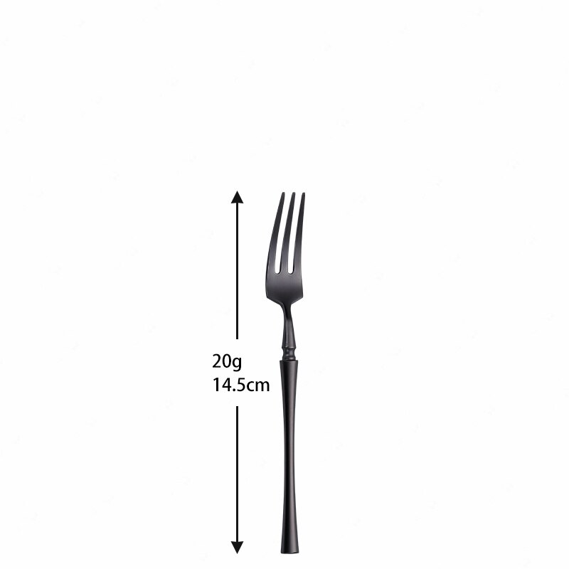 1 Pc Tea Fork Western Style Family Expenses Stainless Steel Small Fruit Fork Dessert Fork for Cake Snack Salad Fork Dinnerware: black