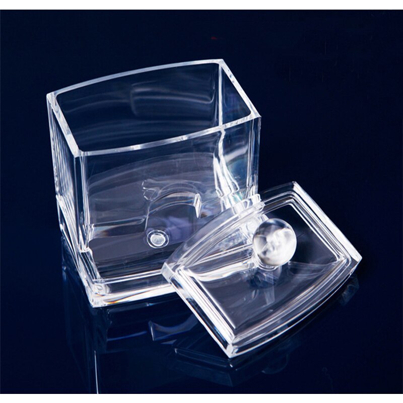 Clear Acrylic Q-Tip Storage Holder Box Transparent Cotton Swabs Stick Cosmetic Makeup Organizer Case