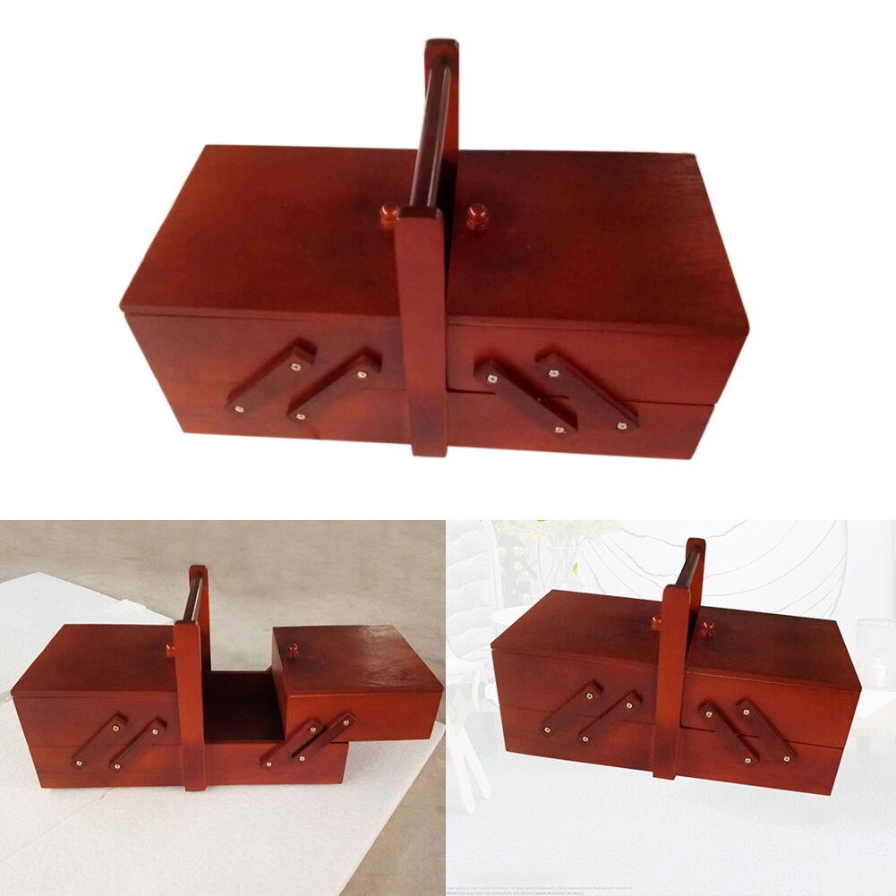 Boîte De Rangement Fil à Coudre Avec Poignée – Organisateur Couture Léger Design Chinois Élégant