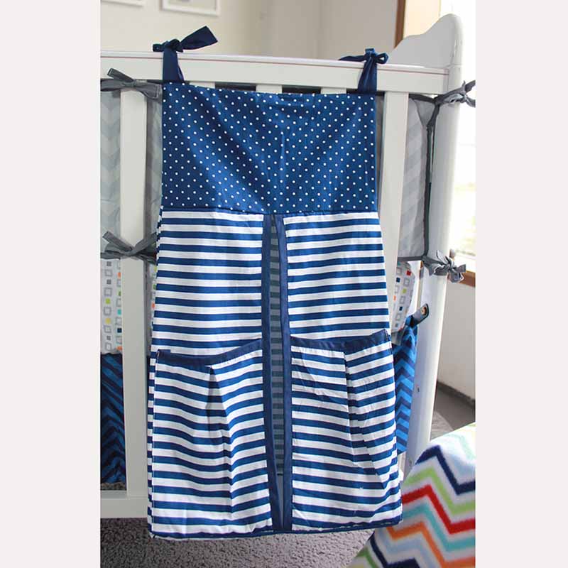 Organizador portátil para cuna de bebé, bolsa colgante para cama, bolsa de pañales bordada para recién nacidos, juego de cama para bebé, bolso para pañales infantiles, Organizador: D