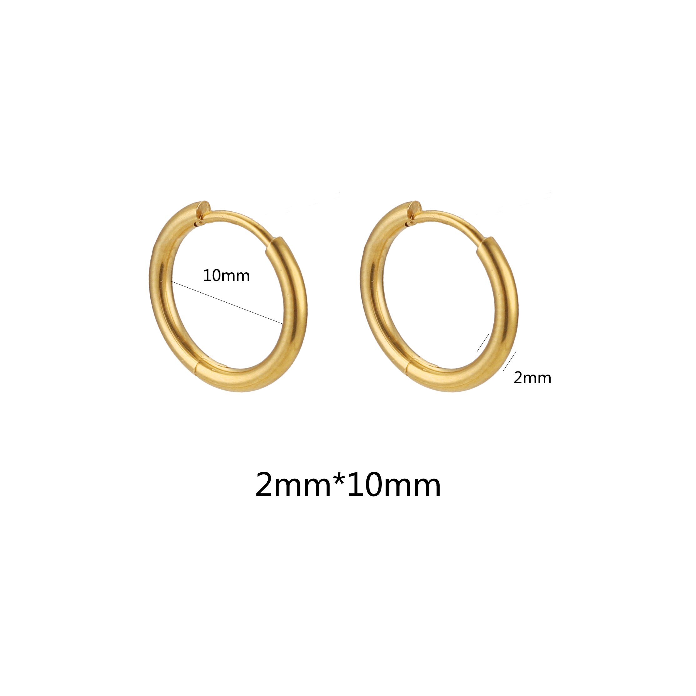 Petites boucles d'oreilles en acier inoxydable pour femmes et hommes, 10 pièces, bijoux à la , , connecteur, accessoires de fabrication de bijoux à faire soi-même: Rose