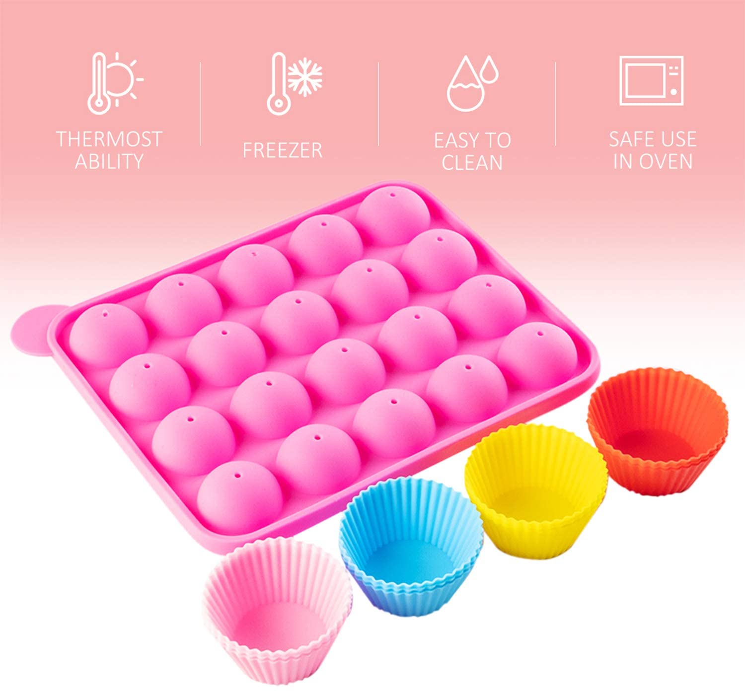 Lollipop Mold Cake Pop Maker Kit Silicone Mold Set Tier Cake Stand Chocolate Candy Melts Pot Silicone Cupcake Molds Bakeware Set