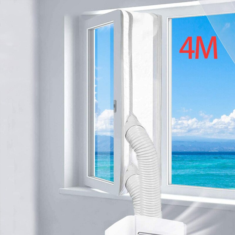 Air Lock Window Seal Cloth Portable Air Conditioner Flexible Cloth Sealing Plate Window Seal with With Zip and Adhesive Fast: 4m