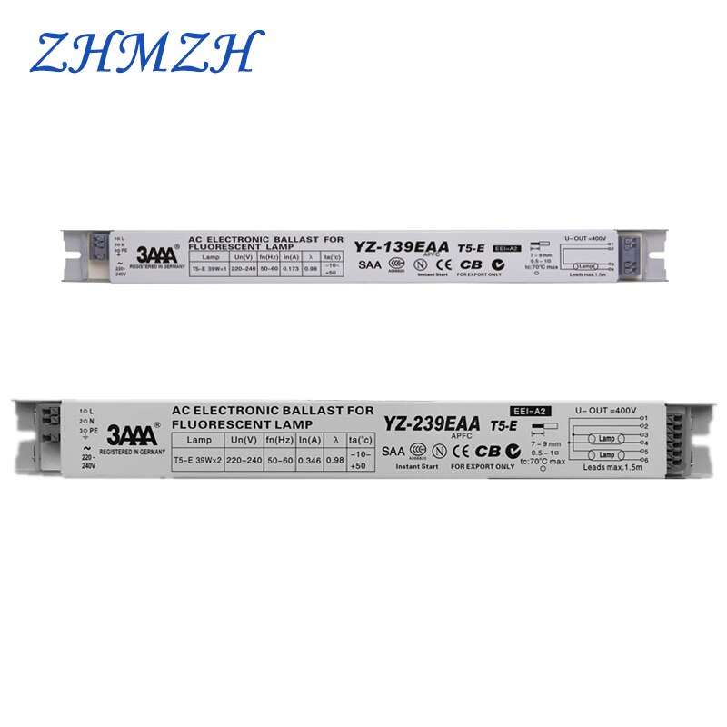 3 aaa yz -139 eaa yz -239 eaa 220v 1*39w 2*39w t5 elektroninen liitäntälaite  t5- e loistelamppu mainosvalolaatikko 39w tasasuuntaaja