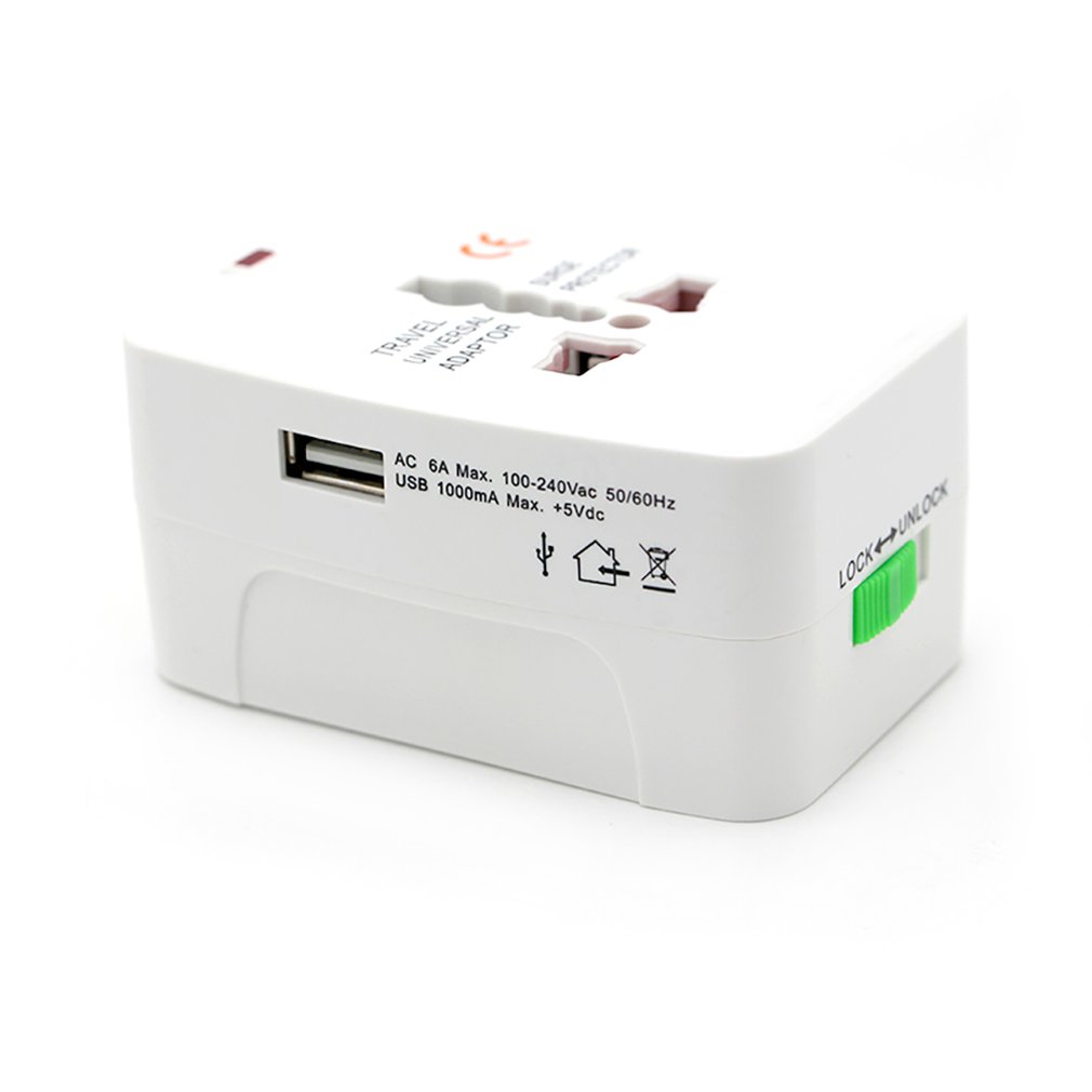 Elektrische Plug Power Socket Adapter International Travel Adapter Universal Travel Socket Usb Power Charger Converter Eu Uk Us Au