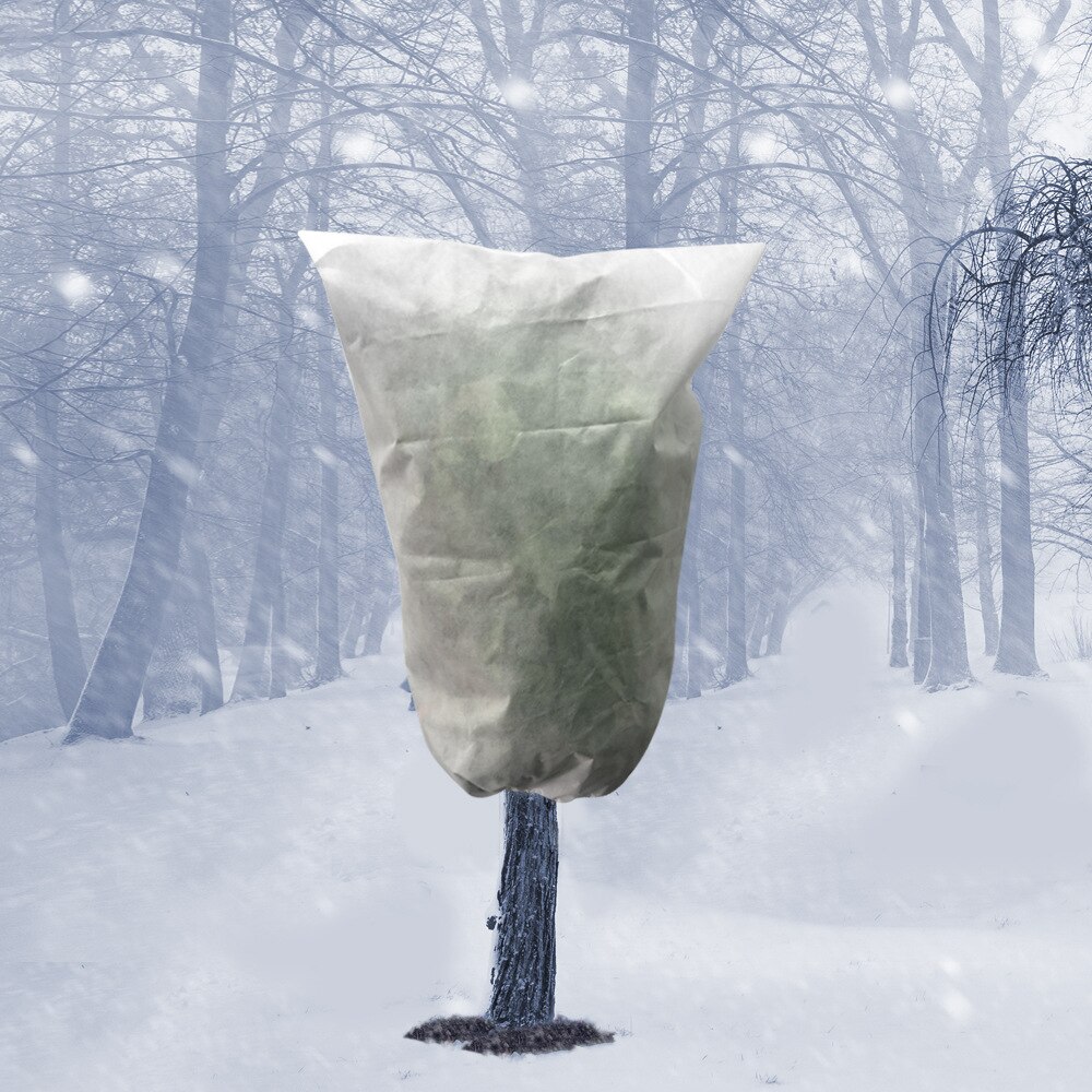 Fundas de plantas con cordón para invierno, tapa de protección de planta cálida, bolsas de tela escarcha, manta protectora de árboles frutales, plantas en maceta