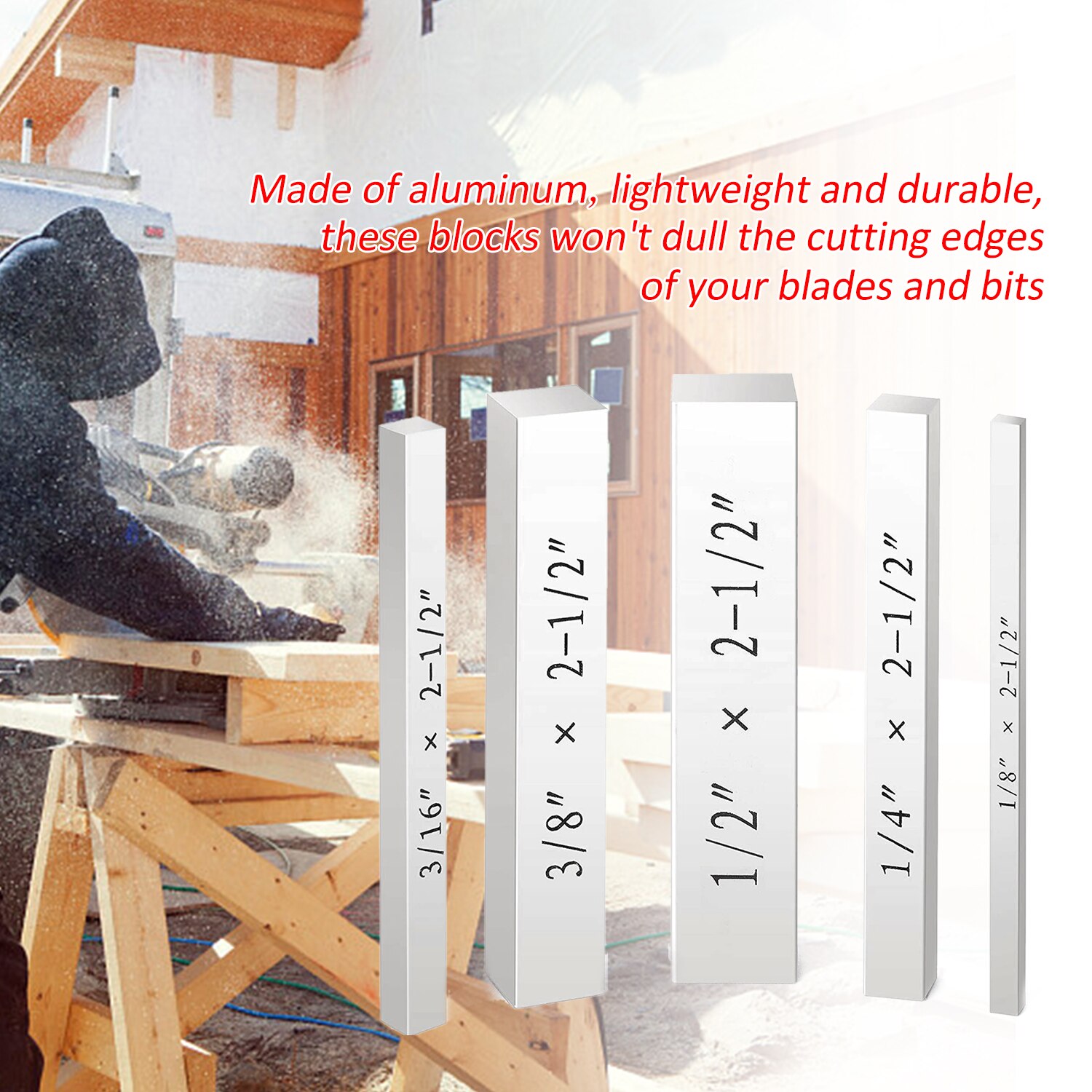 Set-Up Blocks Set 5pcs Gauge Blocks with Engraved Markings Machinist Tool Woodworking Tool for Precise Height Distance Setup