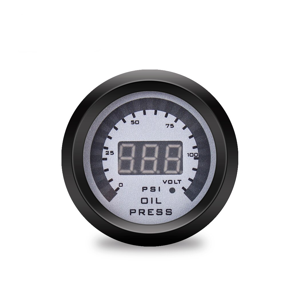 52MM Car Digital Gauge LCD Display Oil Pressure Voltmeter Water Temp Meter With Sensor Air Fuel Ratio Tachometer Boost Meter: oil press gauge