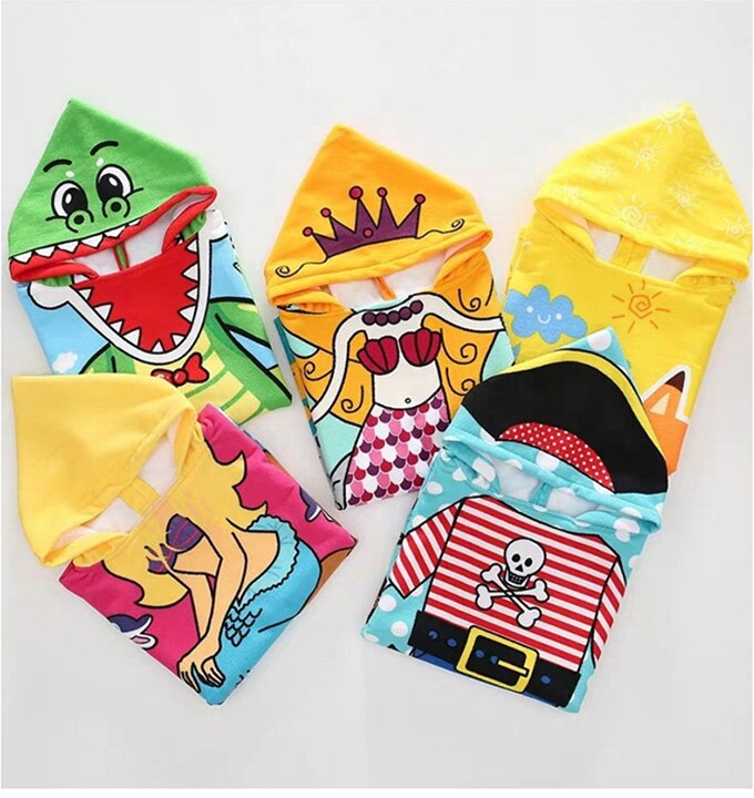 Baby Peuter Kids Badjas Cartoon Dieren Hooded Badhanddoek Voor Jongens Meisjes Kinderen Cartoon Mermaid Badjassen Pyjama Kleding