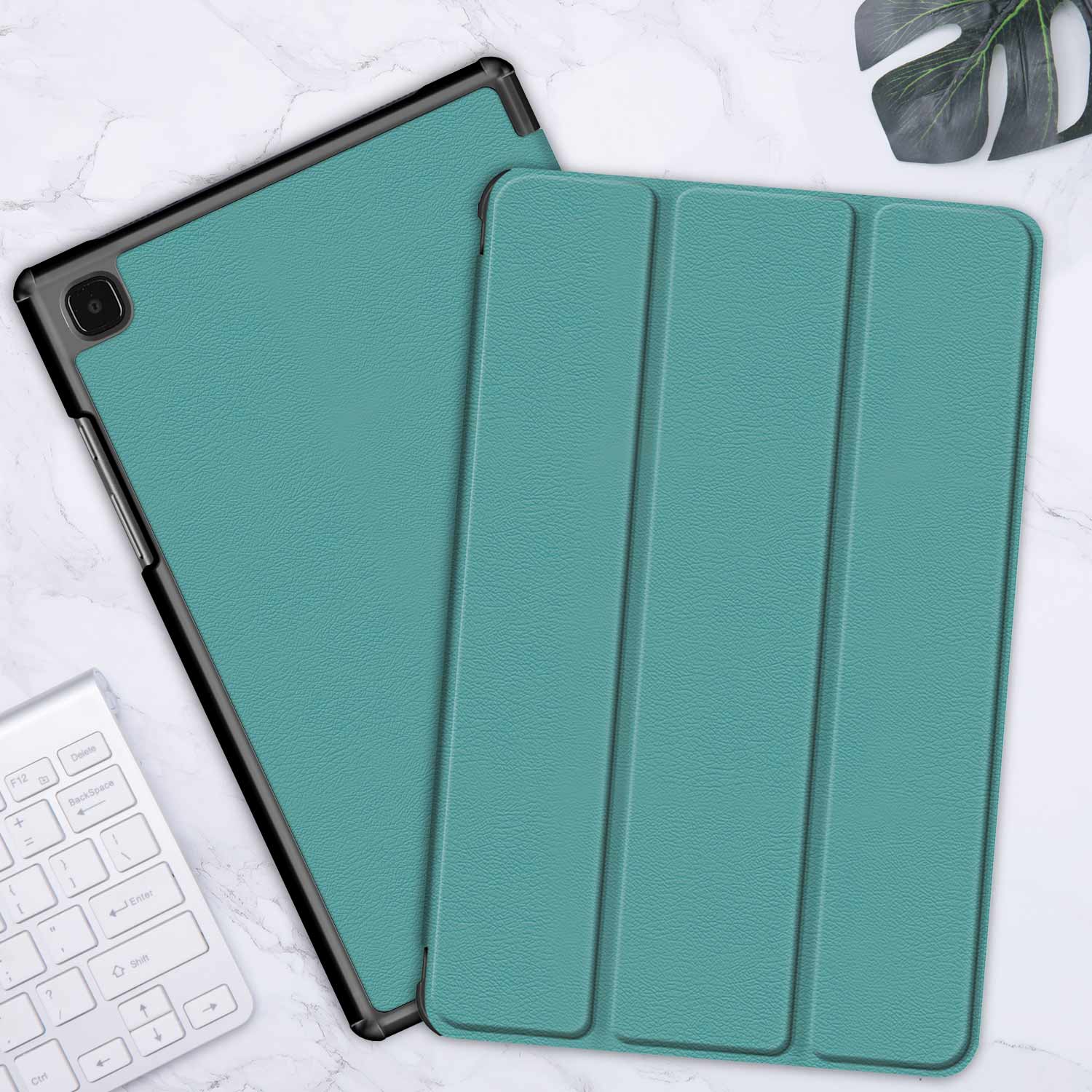 Til samsung galaxy tab  a7 10.4 tablettaske, til galaxy tab  a7 sm-t500 t505 cover: Kst-mørkegrøn