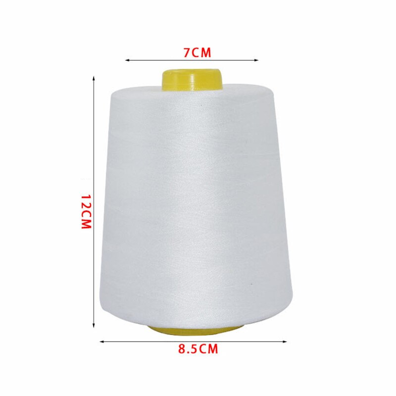 4 pezzi di filo per macchina da cucire overlock resistente da 8000 iarde, filo per cucire industriale in poliestere, coni metrici, filo per cucire bianco e nero