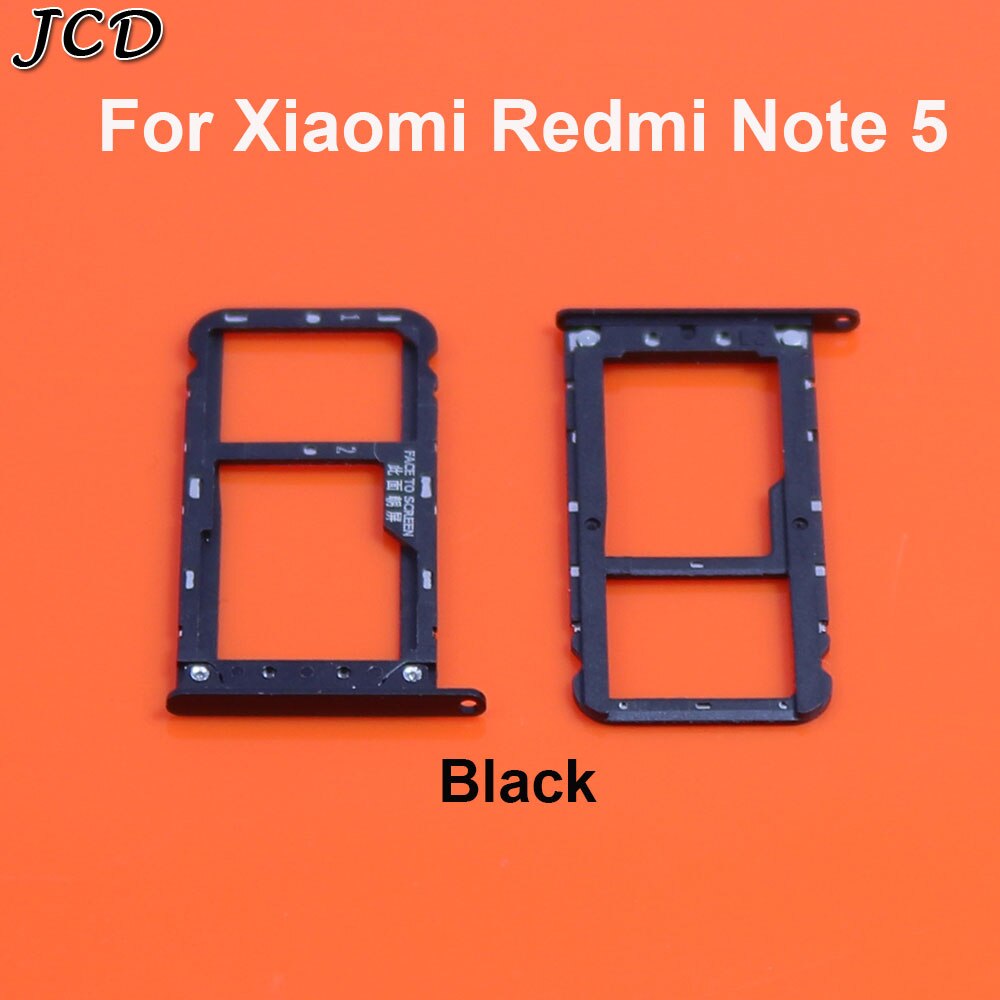 JCD Für xiaomi redmi note5 hinweis 5 Micro Sim Karte Halter Slot Tray Ersatz Adapter schwarz Rose gold gold blau: Black